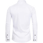 J.Ver Men'S Tuxedo Shirt Formal Dress Shirt Pleated Long Sleeve Button Down Shirts For Prom Party Wedding