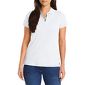 Women's 3-Button Short Sleeve Breathable 100% Cotton Polo Shirt
