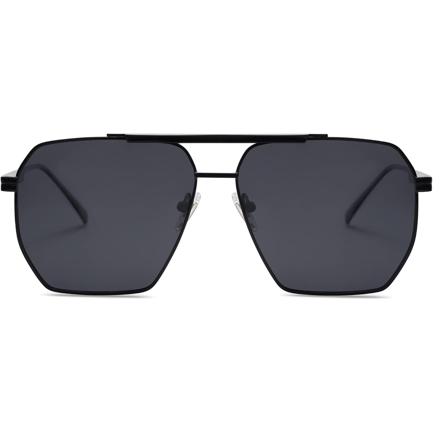 SOJOS Retro Oversized Square Polarized Sunglasses for Women Men Vintage Shades Classic Large Metal Sun Glasses