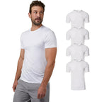 32 Degrees Men'S 4 Pack Cool Classic Crewneck T-Shirt, Anti-Odor, Quick Drying, 4-Way Stretch