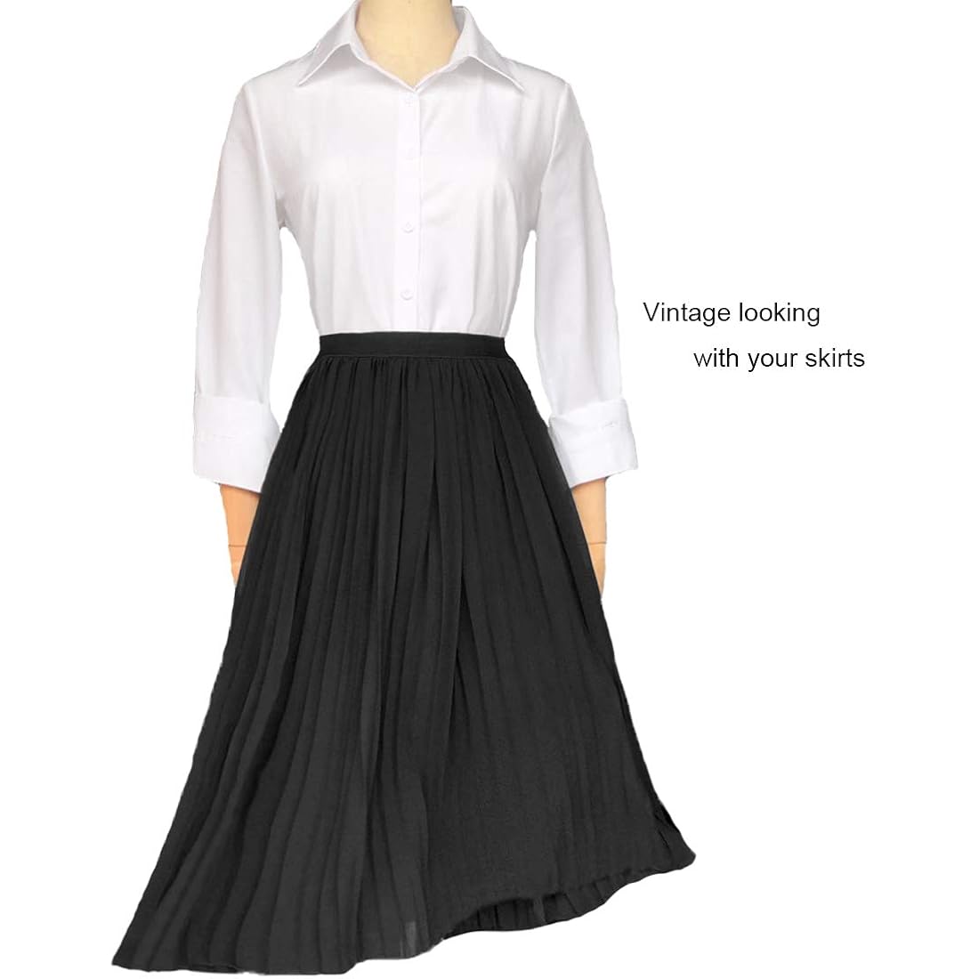 Women's Basic Button Down Shirts Long Sleeve Plus Size Simple Stretch Formal Casual Shirt Blouse