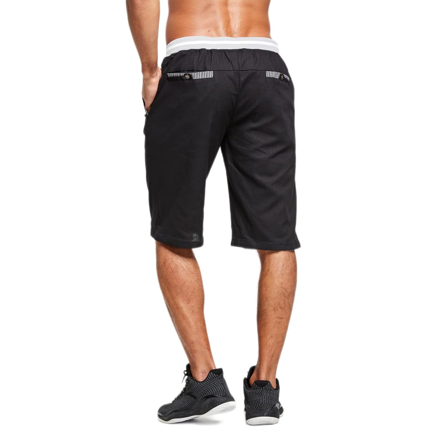 Stickon Men'S Shorts Casual Classic Fit Drawstring Summer Beach Shorts With Elastic Waist And Pockets