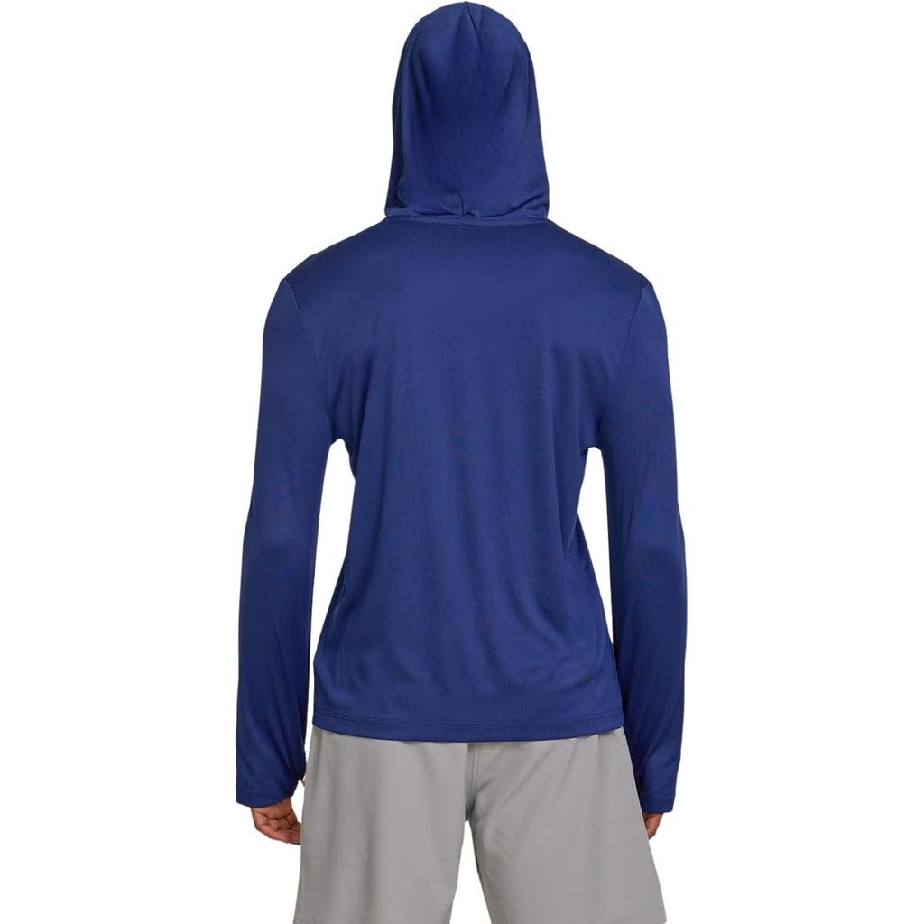 Reebok Hooded Rash Guard For Men– Long Sleeve Sun Shirt, Upf 50+ Uv Protection Fishing Running Hiking Athletic Workout