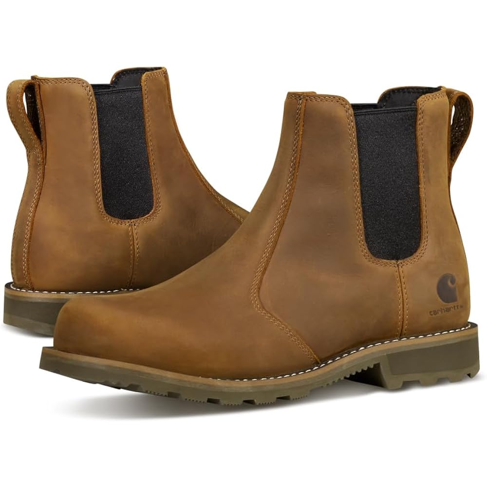 Carhartt Women'S Frontier Water-Resistant Chelsea Steel Toe Boots For Women - Lightweight Eva Midsole, Durable Rubber Outsole And Cushion Footbed