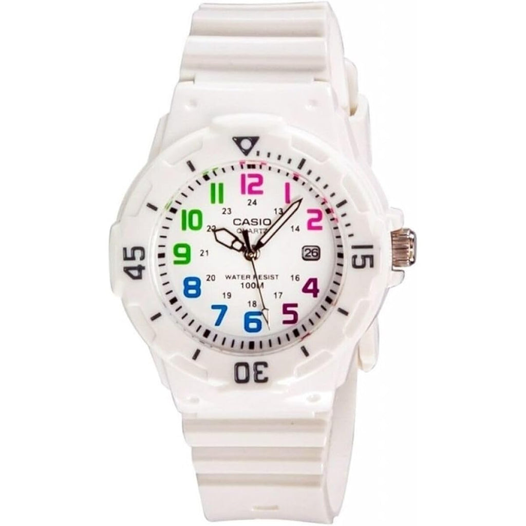 Casio Lrw200H-7B Women'S Dive Surf Series Sports White Dial White Strap Date Watch