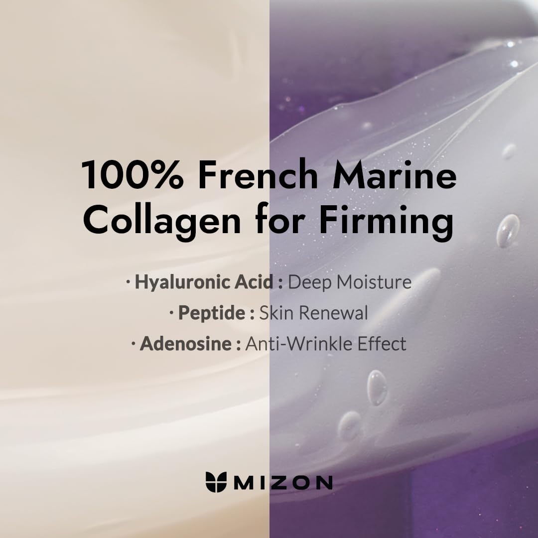 Mizon Collagen Power Firming Eye Cream, Collagen, Anti-Wrinkle, Elastin Booster, Moisturizing, Skin Elasticity With Hyaluronic Acid. (25Ml, 0.84 Fl Oz) | Firming, Hydrolyzed Collagen, Adenosine, Fine Line Treatment, Elastin Booster, Dark Circle Treatment