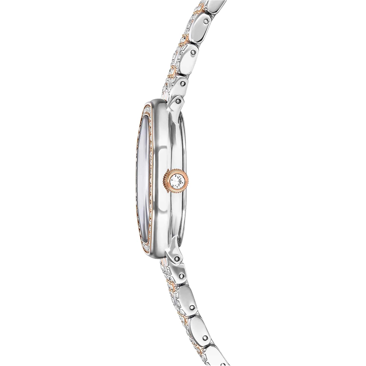 Swarovski Dextera Octagon Watch, Swiss Made, Metal Bracelet, Silver Tone, Rose Gold-Tone Finish