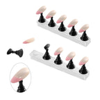 4-in-1 Black Nail Stand & Holder - Magnetic Tips, Beginner Acrylic Nail Art Kit, Salon Equipment & Decor