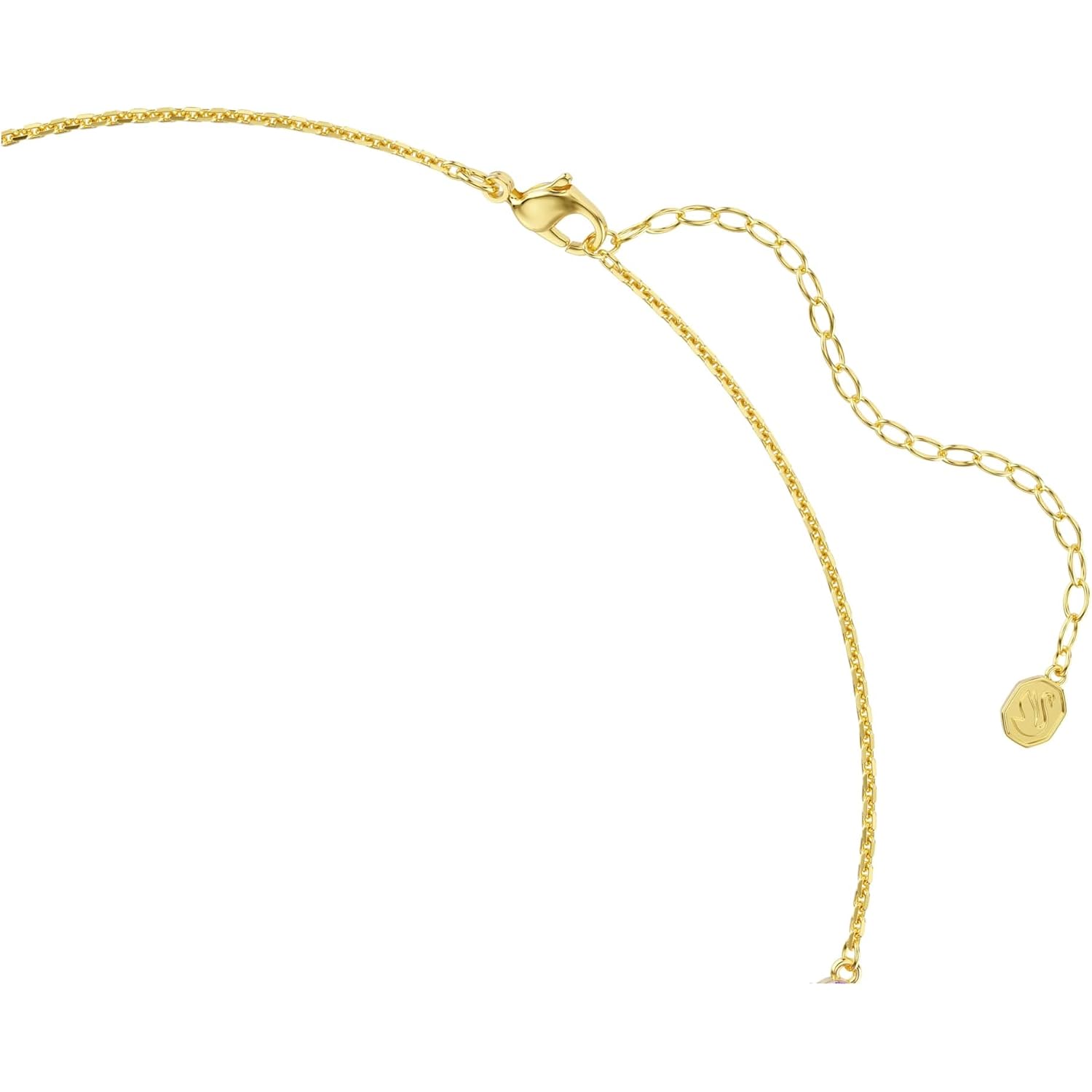 Swarovski Gema necklace, Mixed cuts, Multicolored, Gold-tone plated