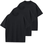 Keepshowing Men'S Cotton T-Shirts Oversized Unisex Short Sleeve Crew Neck Loose Basic Tops Solid Athletic Tee