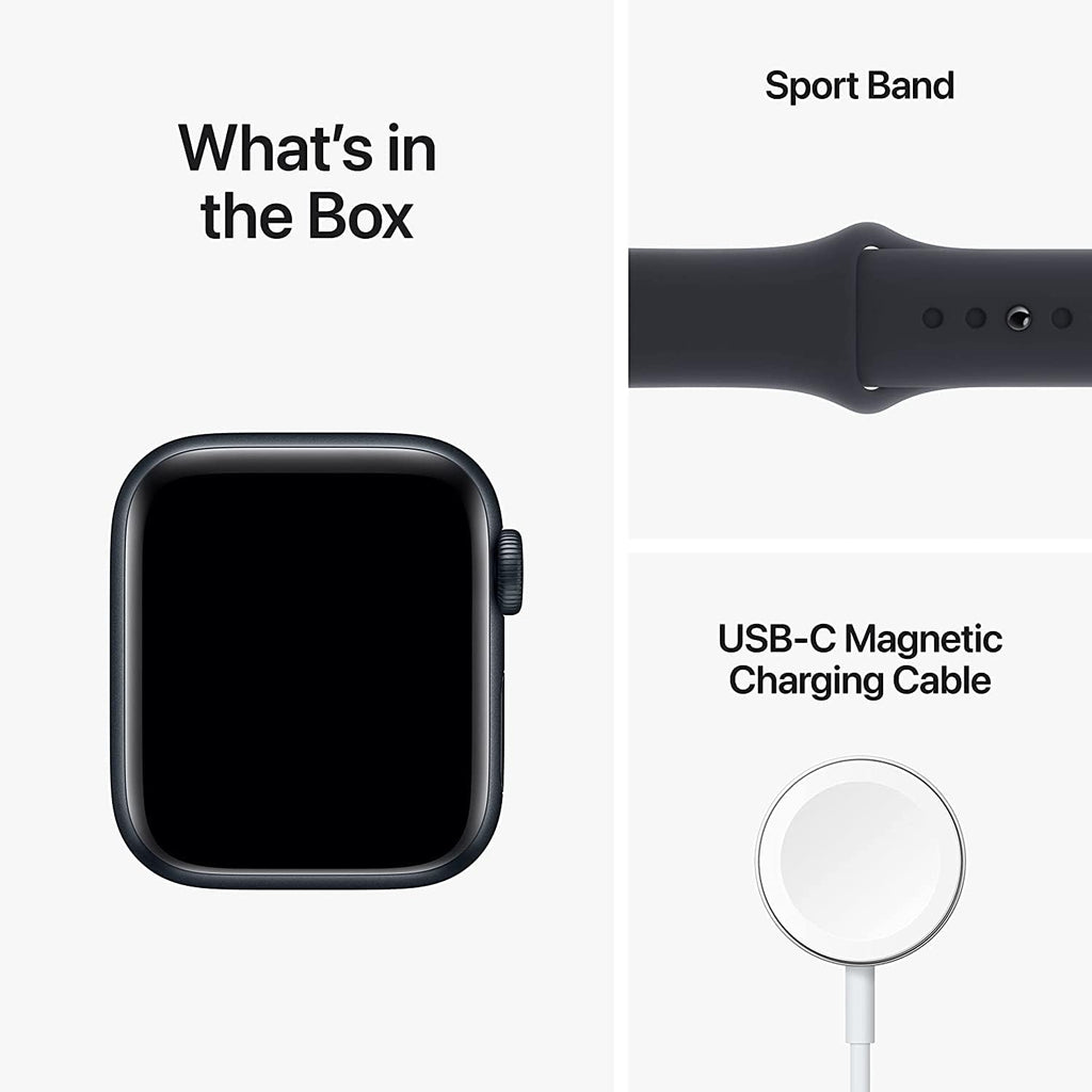 Apple Watch Se (2Nd Gen) (Gps + Cellular, 44Mm) - Midnight Aluminum Case With Midnight Sport Band, M/L (Renewed)