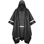 3-In-1 Hooded Rain Poncho For Adult With Pocket, Waterproof Lightweight Unisex Raincoat For Hiking Camping Emergency