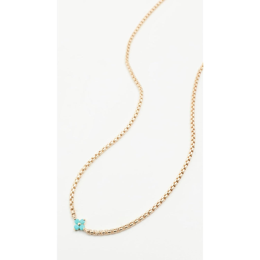 Zoe Chicco Women's 14k Gold Turquoise Quad Necklace