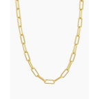 gorjana - Parker Necklace 18" - 18k Silver or Gold Plated - Adjustable Paperclip Link Chain - Chunky Clasp - Ideal Gift Packaging