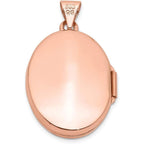 Solid 14K Rose Gold 21mm Oval Locket