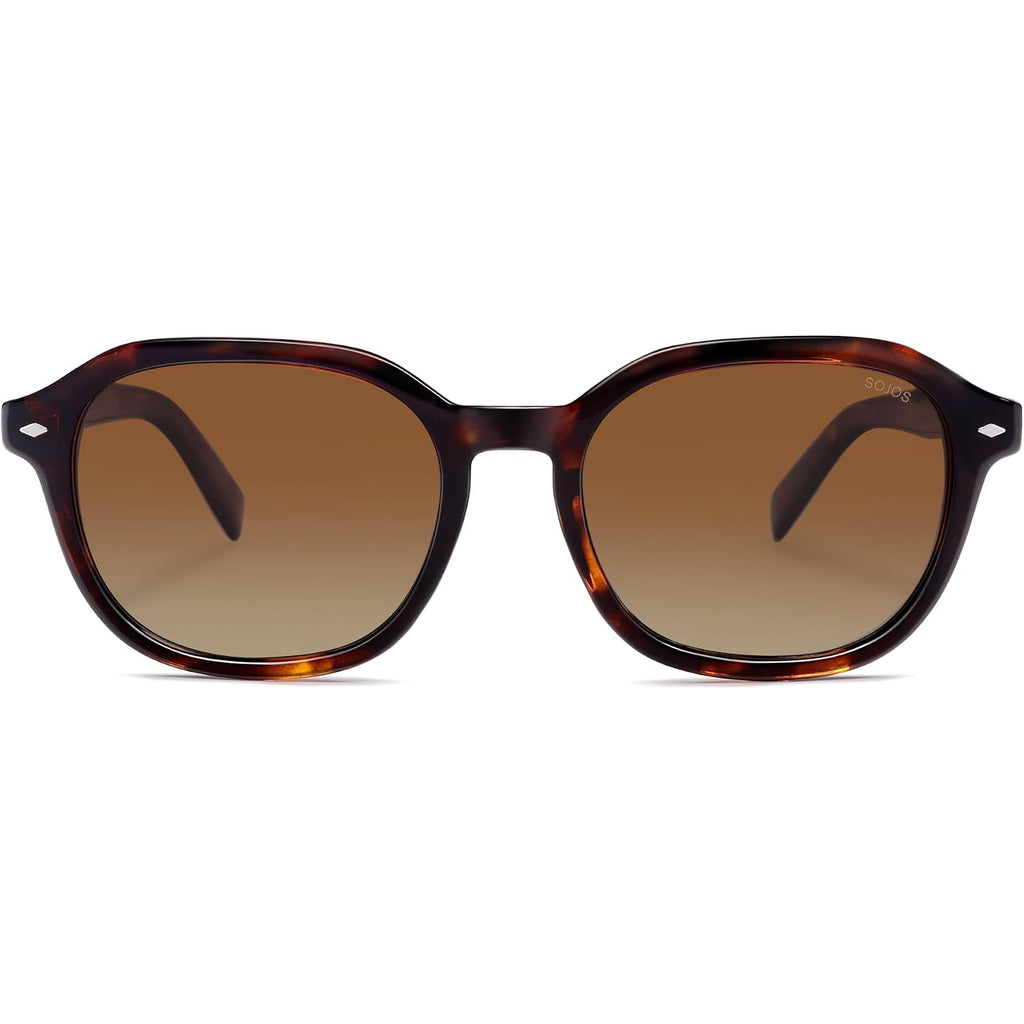 Sojos Trendy Square Polarized Sunglasses For Women Men, Retro Vintage Uv Protection Womens Mens Sun Glasses Sj2624