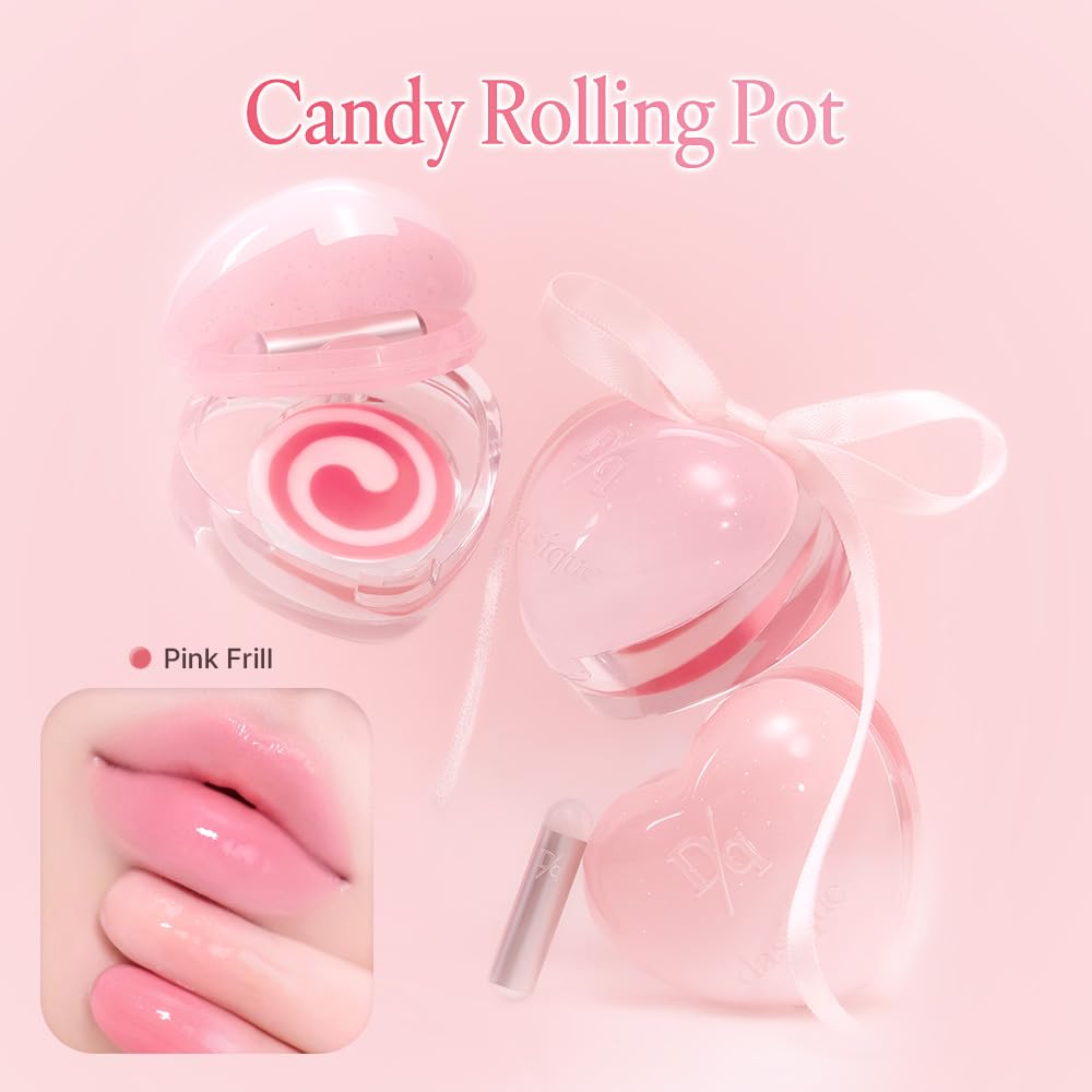 dasique Candy Rolling Pot | lip balm | lip gloss | lip care | glossy lip | korean makeup (01 Pink Frill)