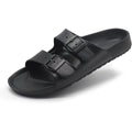Men’S Lightweight Comfort Slides Double Buckle Slip-On Adjustable Eva Orthopedic Flat Sandals