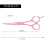 Hair Cutting Scissors Extremely Sharp Right-Hand Razor Edge - 5.5” Overall Length,Made Of 420C Japanese Stainless Steel Salon Scissors Professional Barber Haircut Scissors (Pink, 5.5'')