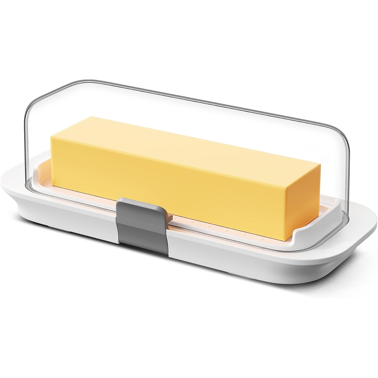 Pisol Butter Dish with Lid for Countertop and Refrigerator Door Shelf, Airtight Butter Keeper Container, Butter Holder for East/West Coast Butter, BPA-free, Microwave/Dishwasher Safe