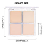 4 Colors Vanilla Nude Eyeshadow Palette, Light Beige Pink Ivory White Quads, Matte & Shimmer Soft Blendable Eye Shadow, Natural Everyday Makeup For Mature Skin, Vegan, Sombras De Ojos