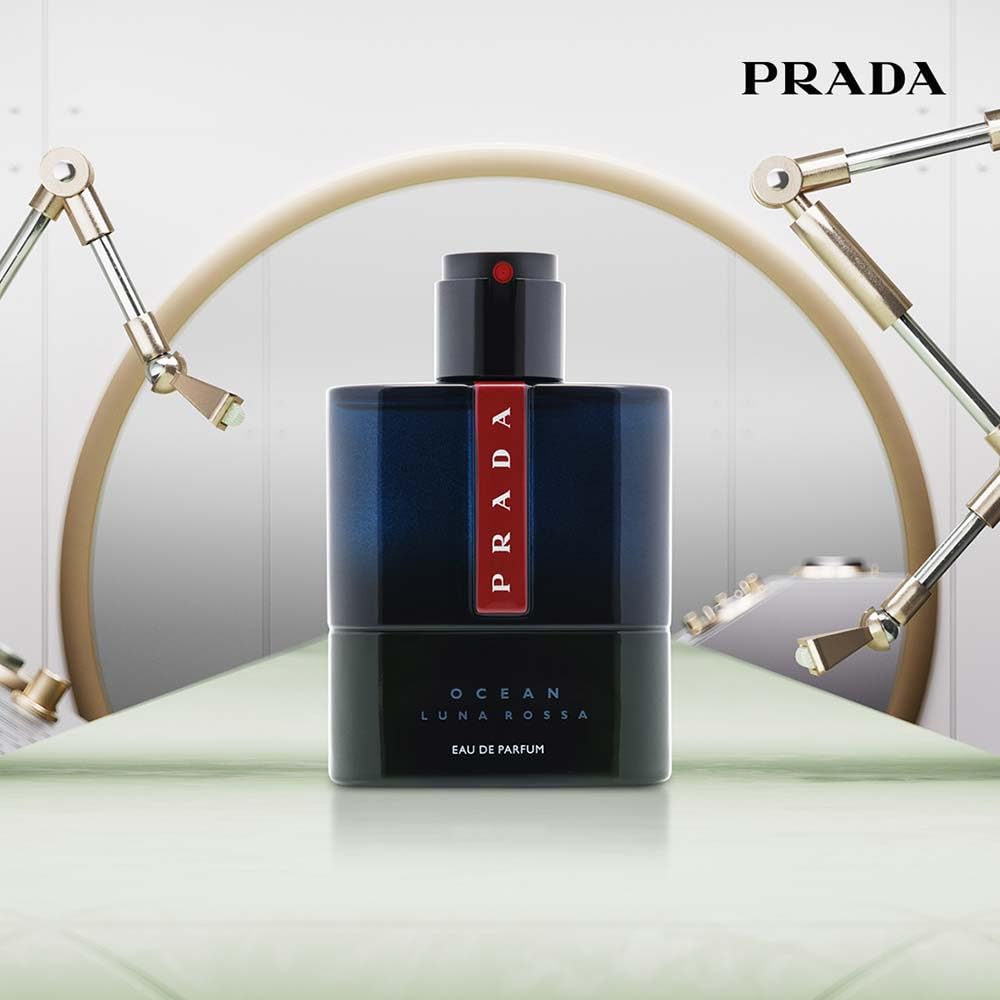 Prada Luna Rossa Ocean Eau De Parfum Spray For Men, 3.4 Ounce