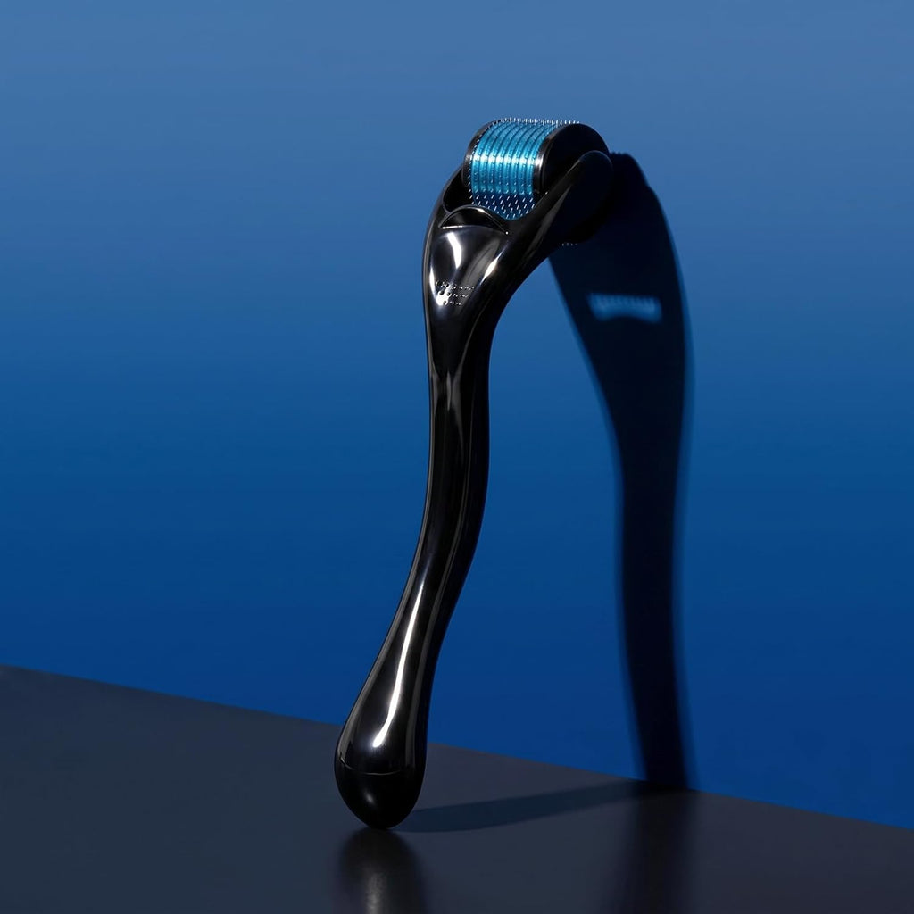 ROSELYNBOUTIQUE Derma Roller for Men & Women - Personal Cosmetic Beauty Tool 0.25mm - Titanium(Black Blue)