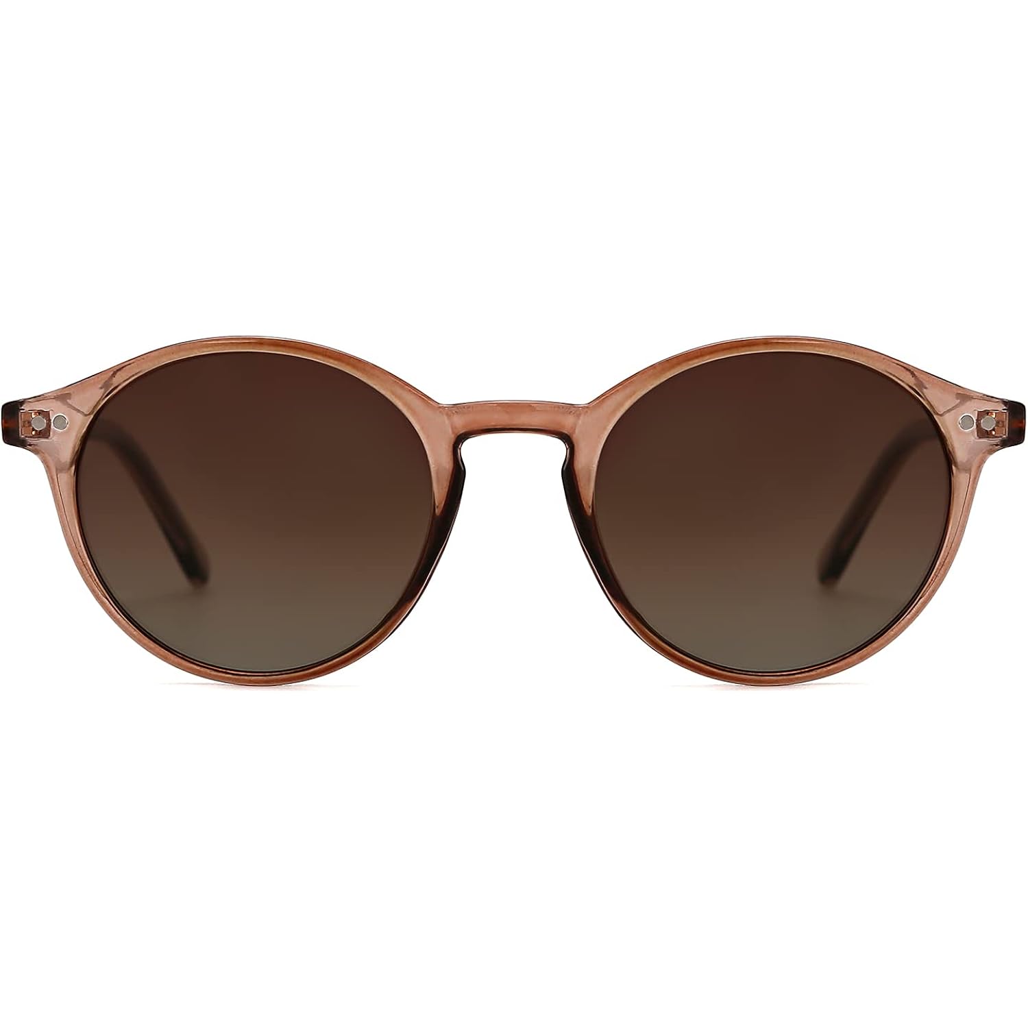 TIJN Round Sunglasses for Women Men,Retro 90s Small Circle Sunglasses,Polarized UV400 Protection,Colored Lens Vintage Shades