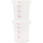 Cambro Food Storage Containers With Lids (Bpa-Free) - 4 Quart - Food Grade Buckets With Lids (2 Pack) - For Dough Proofing And Brining (Translucent)