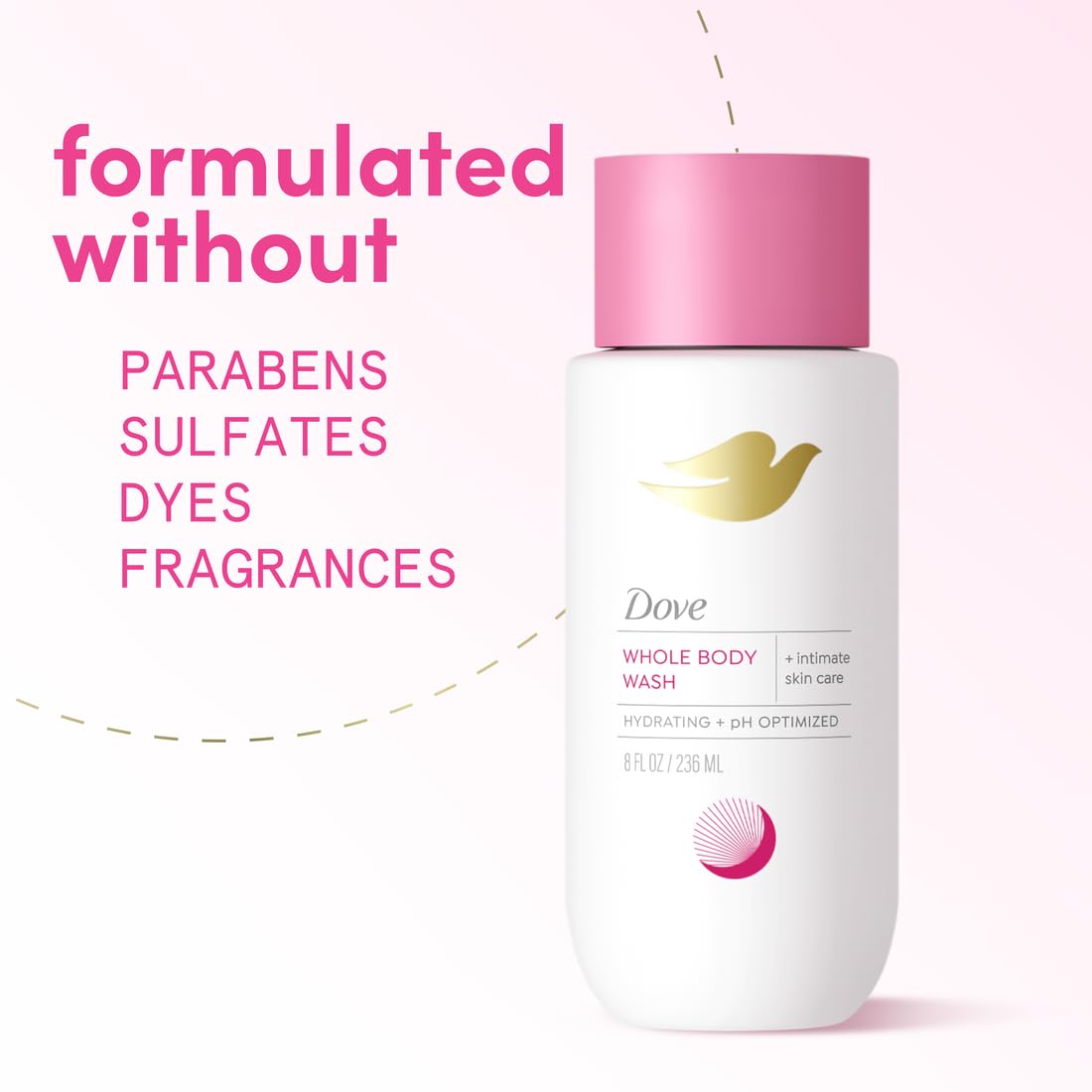 Dove Intimate Wash For Women, 8 Oz | Unscented Ph-Optimized Feminine Wash With Hyaluronic Acid For Sensitive Intimate Skin And Everyday Comfort