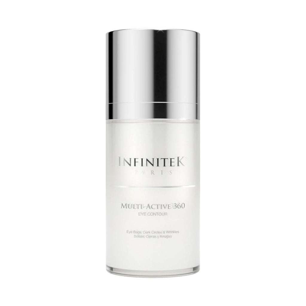 Infinitek Paris Multi-Active 360 Eye Cream | With Caffeine 3%, Retinol & Hyaluronic Acid | Under Eye Cream To Hydrate, Brighten & Reduce Dark Circles, Puffiness, And Fine Lines | 0.50 Fl Oz / 15 Ml
