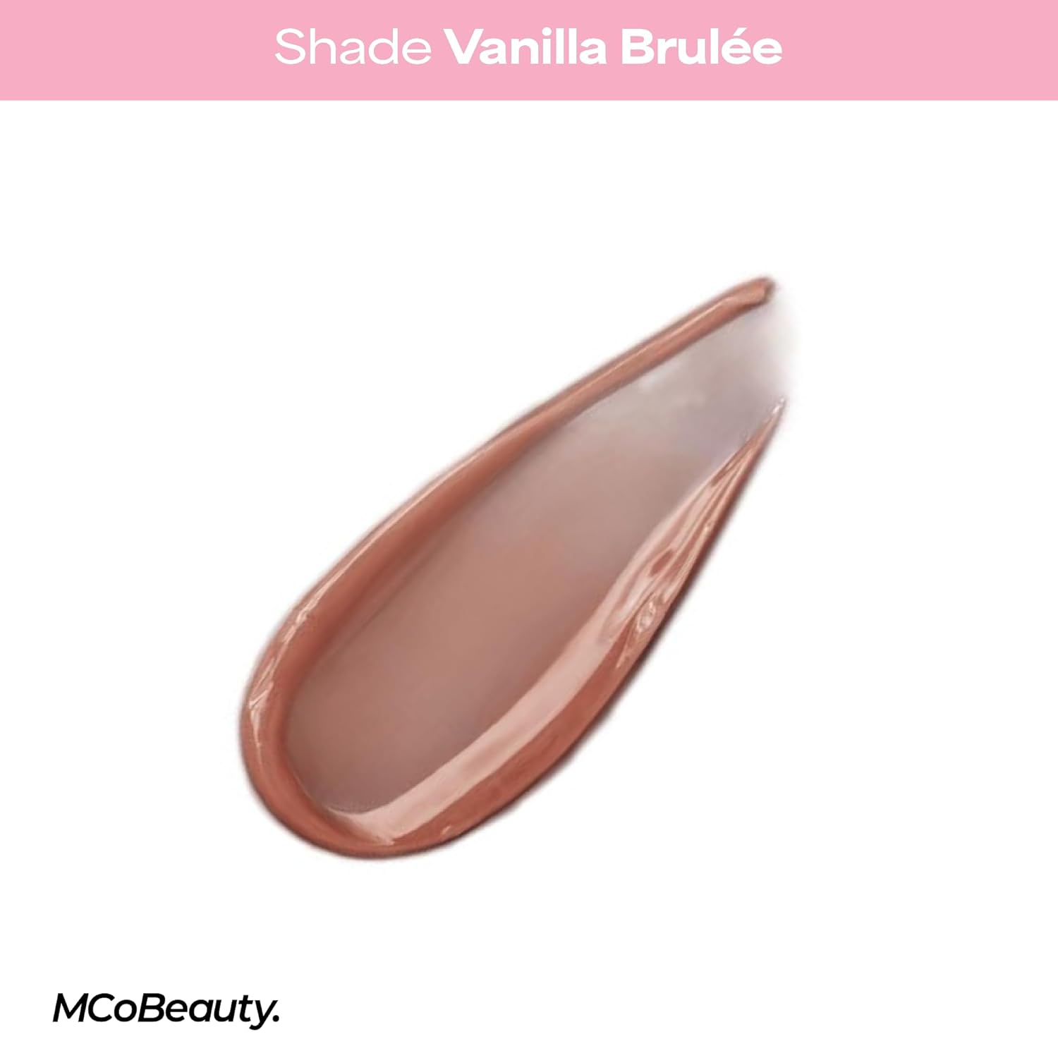 MCoBeauty Peptide Lip Treatment - Vanilla Brulee, Nude Beige - Tinted Plumping Balm Gloss - Hydrating Cream Oil Formula with Shea Butter & Peptides for Soft Plump Lips - Vegan & Cruelty Free