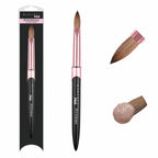 MakarttPro Kolinsky Acrylic Nail Brush Size 10 – 100% Pure Kolinsky Hair Nail Brush for Acrylic Application, Professional Nail Brush for Smooth Bead Control, Anti-Clogging, Acetone Resistant Handle