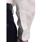 Paul Fredrick Men'S Classic Fit Non-Iron Linen Solid Dress Shirt