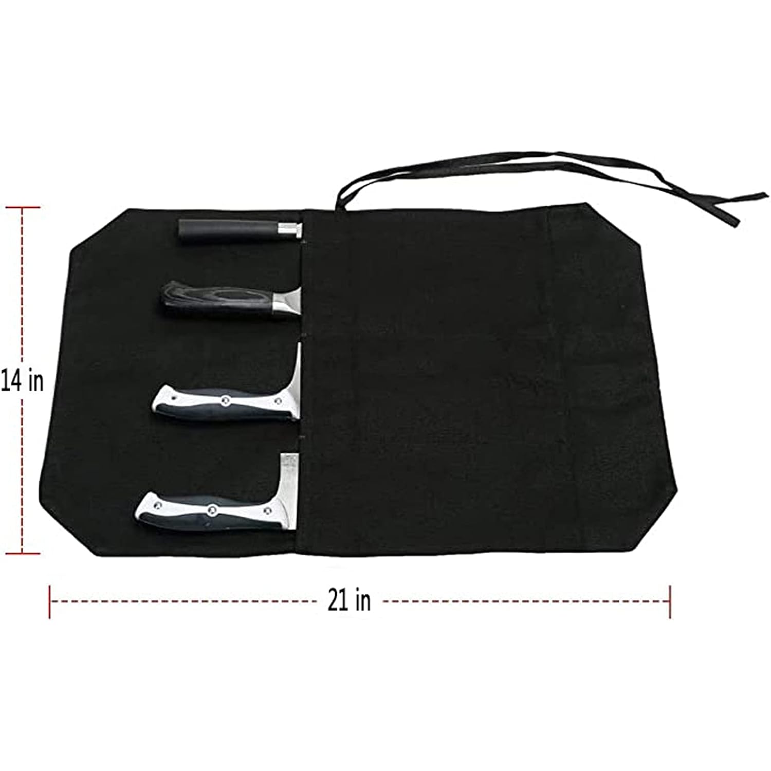 Hersent Chef'S Knife Roll Bag,Portable Travel Chef Knife Case Knife Bag Carrier Storage Bag With 4 Slots Best Gift For Pro Chef Or Culinary Enthusiasts Men Women
