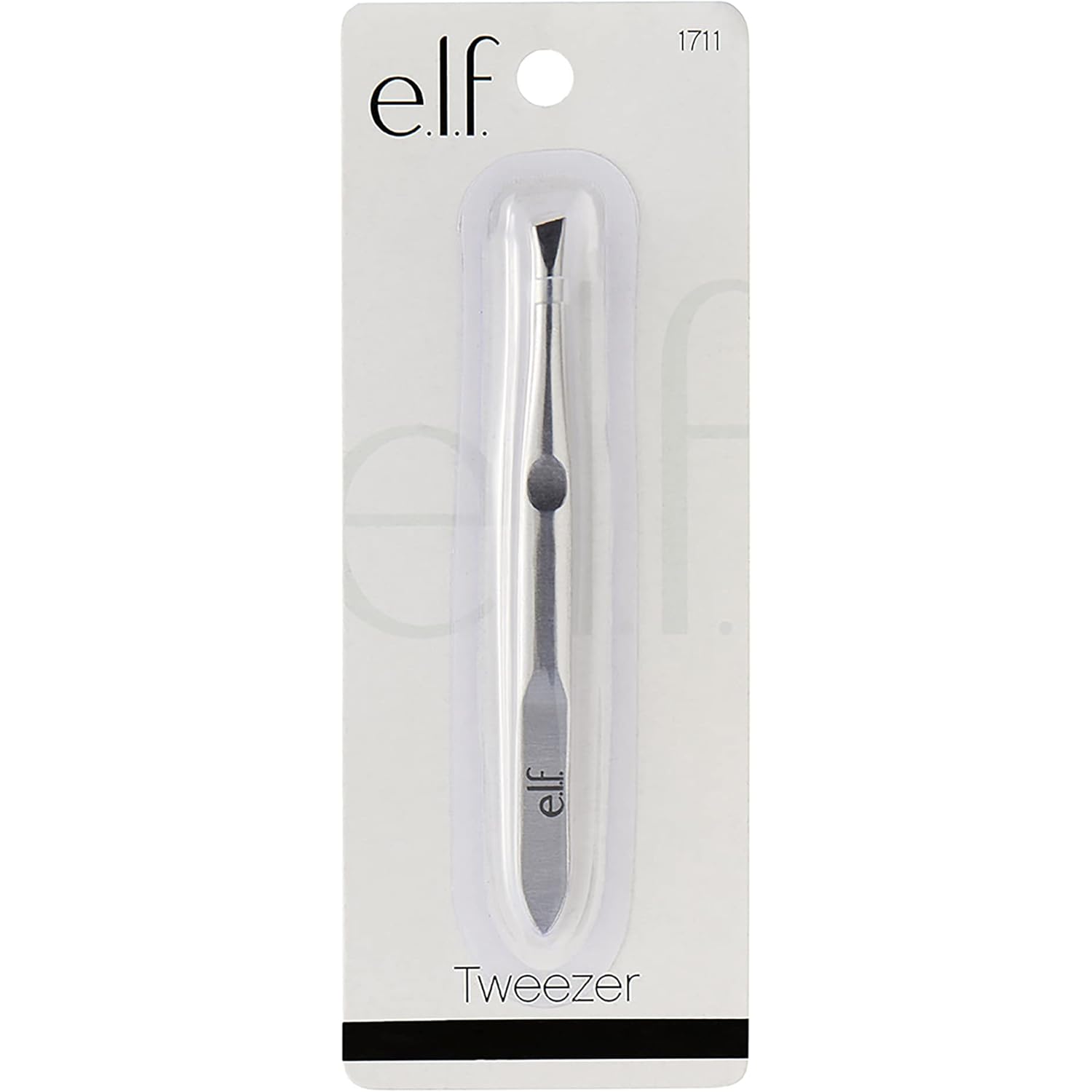 e.l.f. Slant Tweezer, Professional Quality Stainless Steel, Provides a Strong Grip, Removes Hairs Accurately, Shapes, Defines, Easy To Use, Ergonomically-Designed