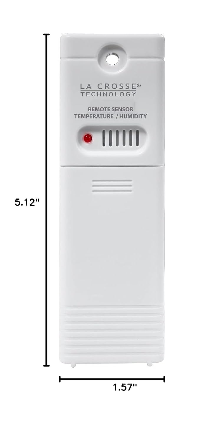 Tx141Th-Bv4 Wireless Weather-Resistant Temperature/Humidity Sensor | 330Ft Transmission Range, Battery Operated