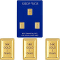 SHOP WGS Set of 3-3 Gram - 1 Gram Each Gold Bar 10K & 14K Yellow Gold Bullion Gold Bars for Collectible & Value Storage Gifts for Him & Her
