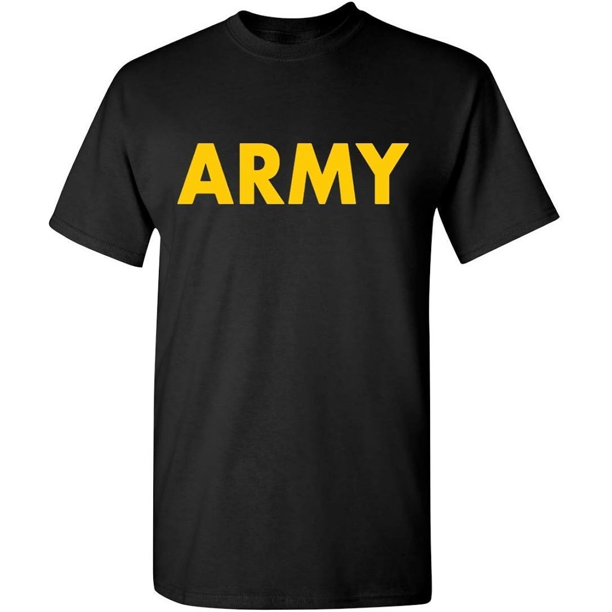 Lucky Ride Military Gear Black Army Short Sleeve T-Shirt With Gold Print