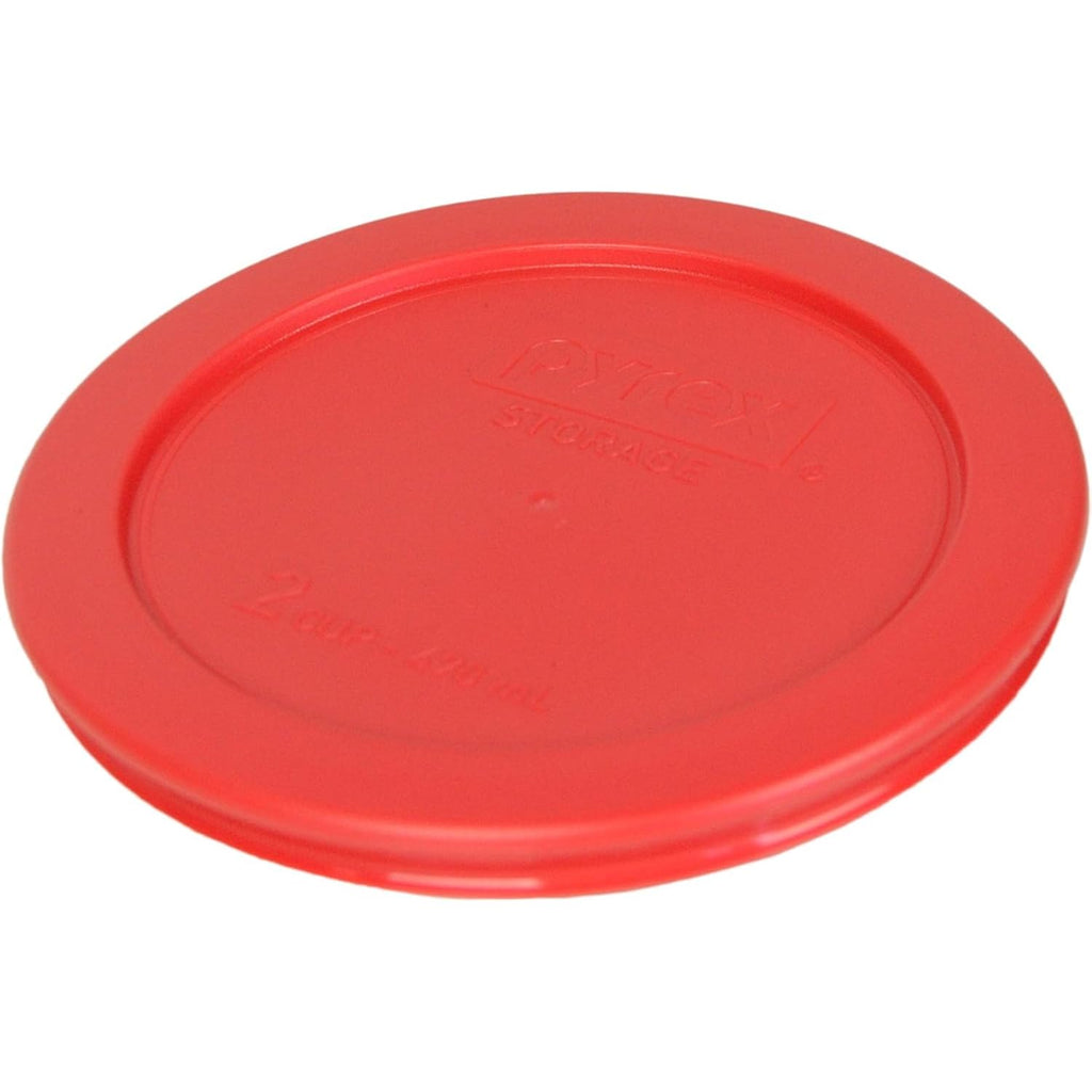 Pyrex 7200-Pc 2-Cup Red Food Storage Lid (4-Pack) - Made In Usa | Bpa-Free Plastic | Round Shape | Designed For 7200 Glass Bowl | Dishwasher Safe | Resists Stains And Odors