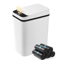 Bathroom Garbage Can With Lid, 2.6 Gallon Diaper Trash Can, Automatic Trash Cans Touchless, Slim Waterproof Smart Commercial Trash Can For Bedroom, Bathroom, Office, Living Room, Toilet, Rv