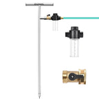 Stainless Steel Deep Root Tree Watering Tool,Root Feeder With Fertilizer Bottle Watering Wand Irrigation System Watering Stake,For Trees Bushes Shrubs Fruit Trees With Brass Valve T-Handle