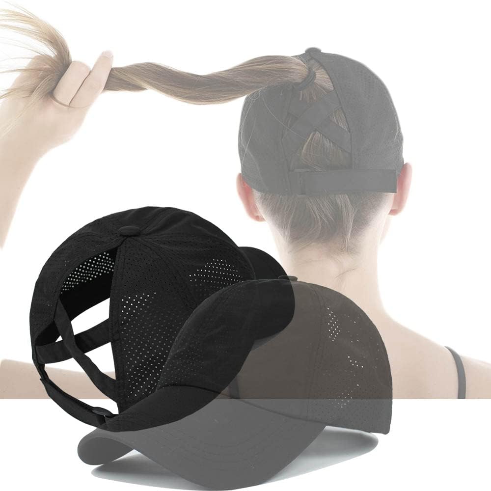 Cross Hat Womens Baseball Cap -Cross Ponytail Hat Baseball Cap
