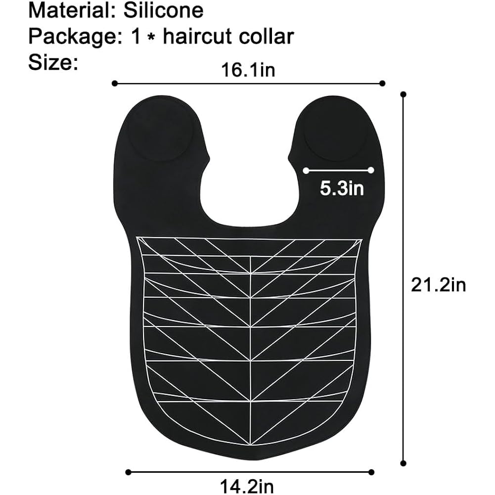 Silicone Hair Cutting Guide Collar - Waterproof Cutting Mat For Hair Stylist - Hair Cutting Cape
