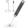 Maestri House Rechargeable Milk Frother With Stepless Speed Control, Lunafro Max Handheld Electric Foam Maker Waterproof Drink Mixer Foamer With Stand & Detachable Whisks For Lattes, Cappuccino