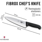 Victorinox Fibrox Pro 8 Inch Chef’S Knife, Dishwasher Safe, Black | Ergonomic Tpe Non-Slip Handle For Professional Chopping, Slicing, And Dicing. Swiss Made, Dishwasher Safe Kitchen Tool
