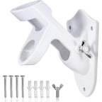 Flag Pole Holder Brackets, Bonwin 1" Flag Pole Mounting Bracket With Hardwares For House Wall Mount, 1" Inner Diameter, Two Positions & Aluminium Alloy, Rust Free Coated (White - 1 Pack)
