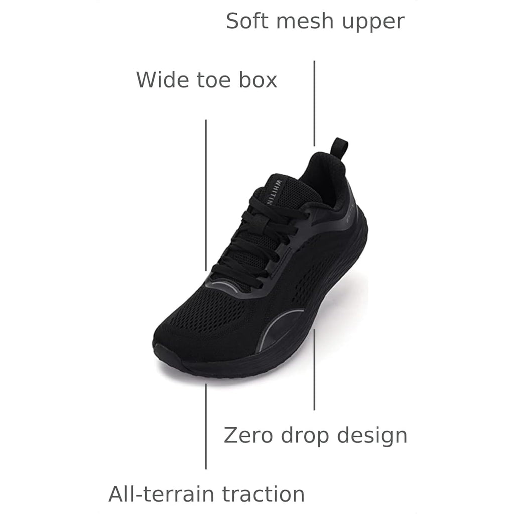Whitin Men'S Zero Drop Running Shoes + Wide Toe Box
