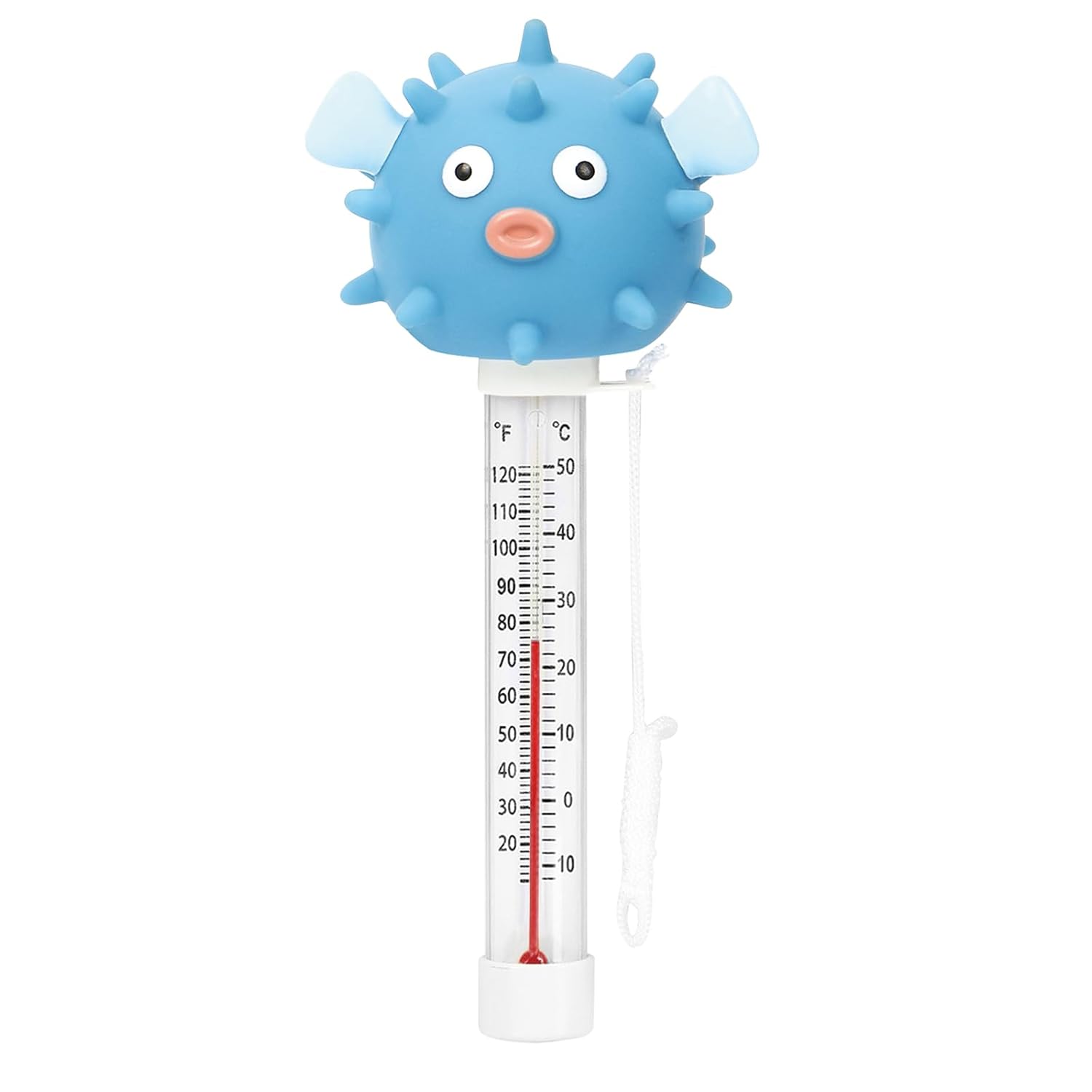Xy-Wq Floating Pool Thermometer, Large Size Easy Read For Water Temperature With String For Swimming Pools, Hot Tubs, Ponds, Spas (Puffer)