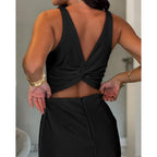 Chicme Women'S Sleeveless Square Neck Bodycon Mini Dress Ruched Cocktail Party Romper Dresses